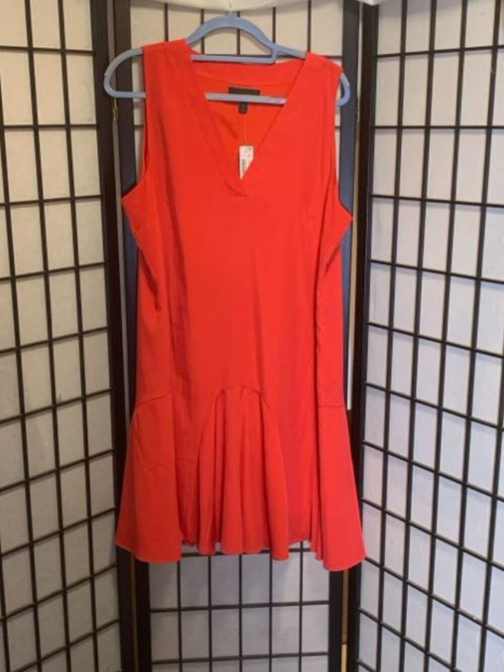 NWT J. Crew Women's Red V Neck Sheath Dress size XL